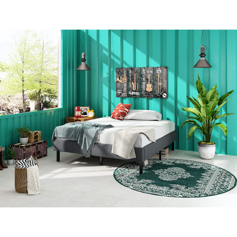 Zipcode Design Aster Simple No Headboard Upholstered Bed Reviews Wayfair